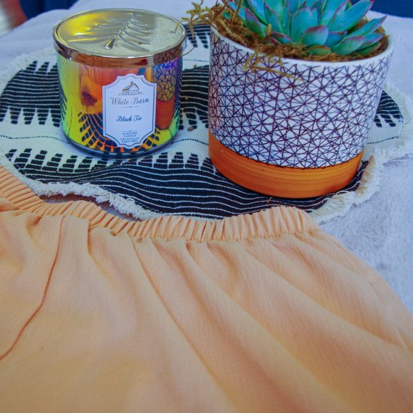 2/$20 Peach Crepe Shorts - Picture 2 of 2